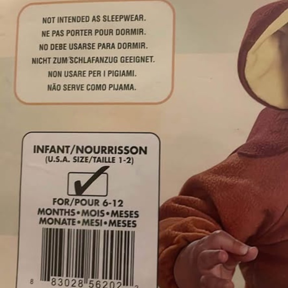 BRAND NEW baby toddler monkey halloween costume size 1-2 (for 6-12 M) - Picture 4 of 4